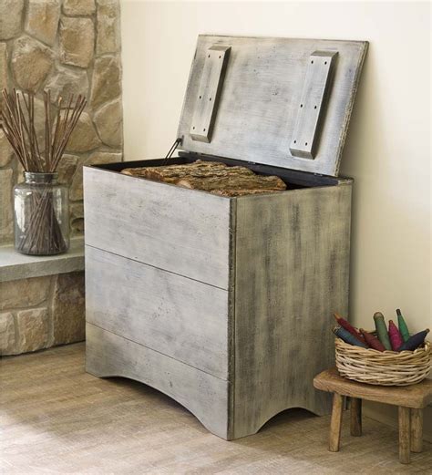 metal firwood box|wood box for firewood storage.